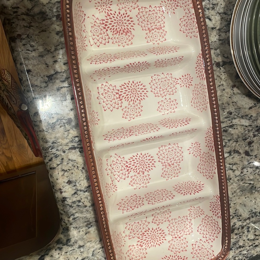 4 side ceramic dish